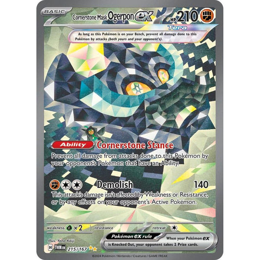 Cornerstone Mask Ogerpon ex - 215/167 - SV06: Twilight Masquerade (TWM)
