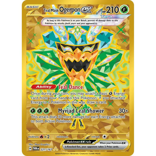 Teal Mask Ogerpon ex - 221/167 - SV06: Twilight Masquerade (TWM)