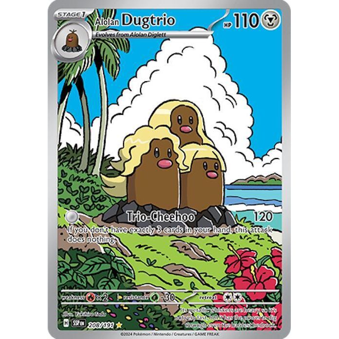 Alolan Dugtrio - 208/191 - SV08: Surging Sparks (SSP)