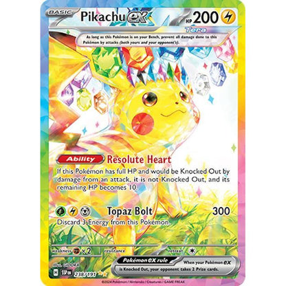 Pikachu ex - 238/191 - SV08: Surging Sparks (SV08)