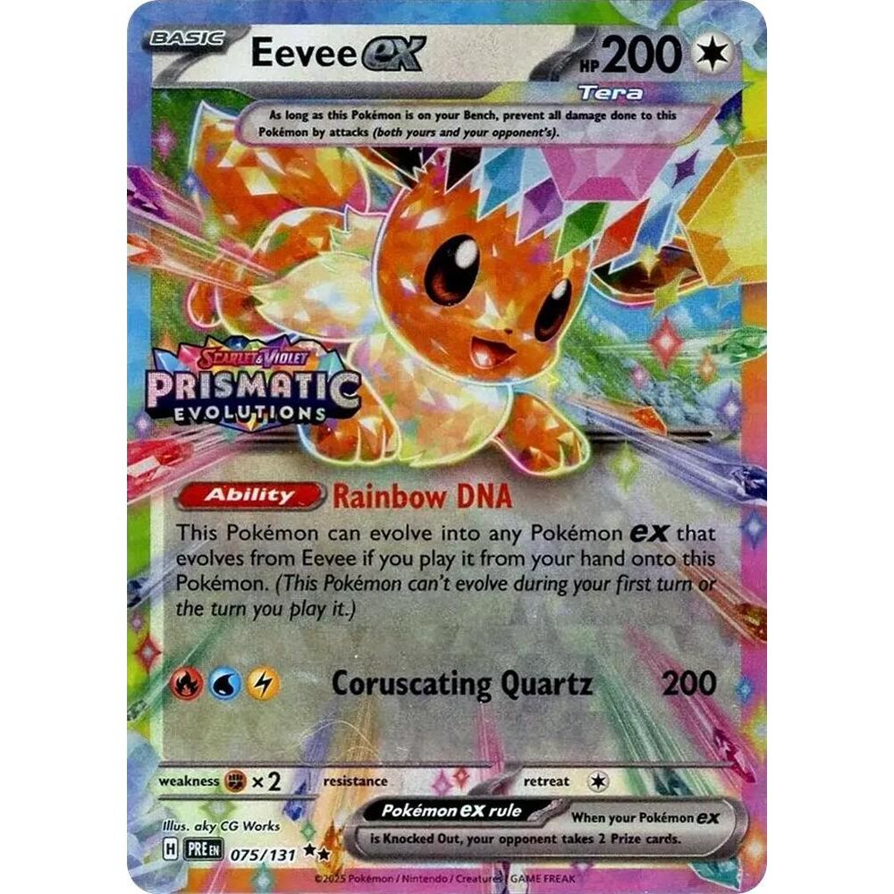 Eevee ex - 075/131 (Prismatic Evolutions Stamp) - Miscellaneous Cards & Products (MCAP)