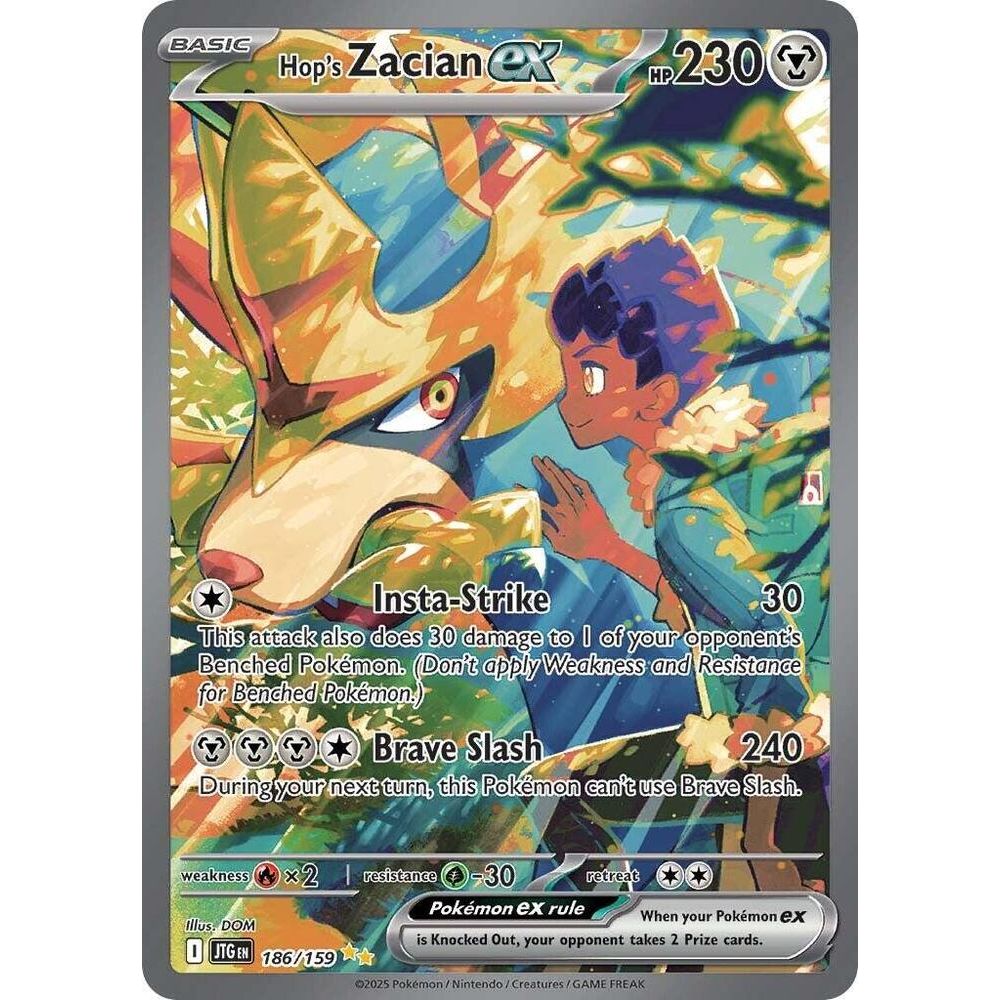 Hop's Zacian ex - 186/159 - SV09: Journey Together (JTG)