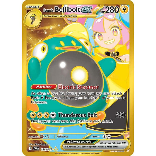 Iono's Bellibolt ex - 188/159 - SV09: Journey Together (JTG)