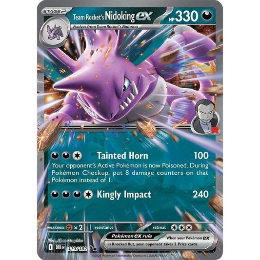 Team Rocket's Nidoking ex - 119/182 - SV10: Destined Rivals (DRI)