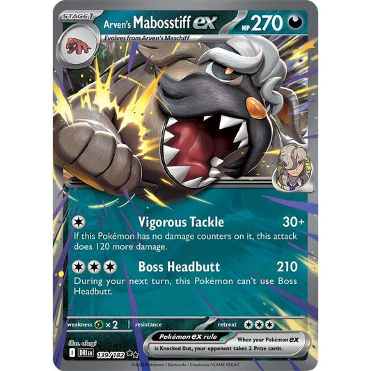 Arven's Mabosstiff ex - 139/182 - SV10: Destined Rivals (DRI)