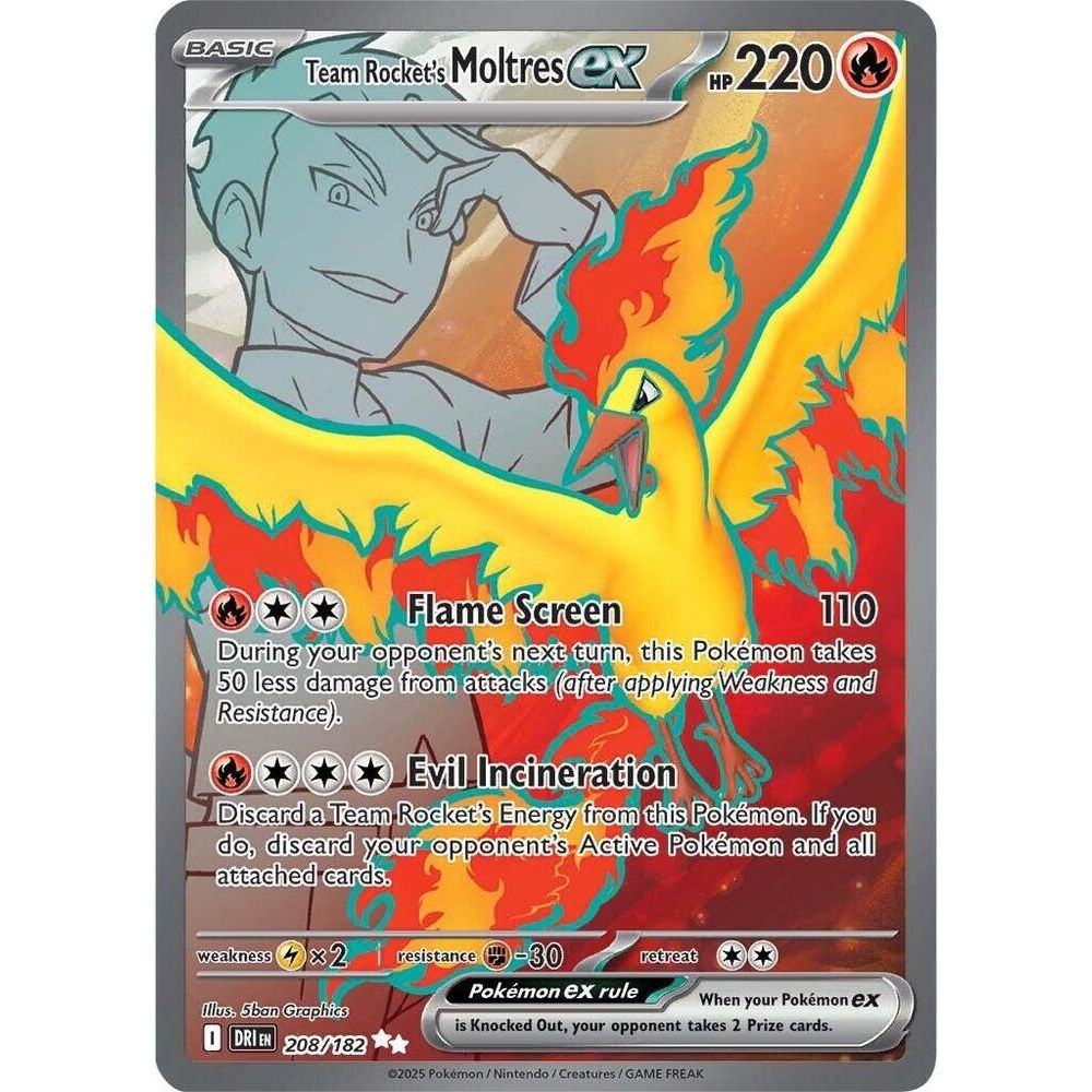 Team Rocket's Moltres ex - 208/182 - SV10: Destined Rivals (DRI)