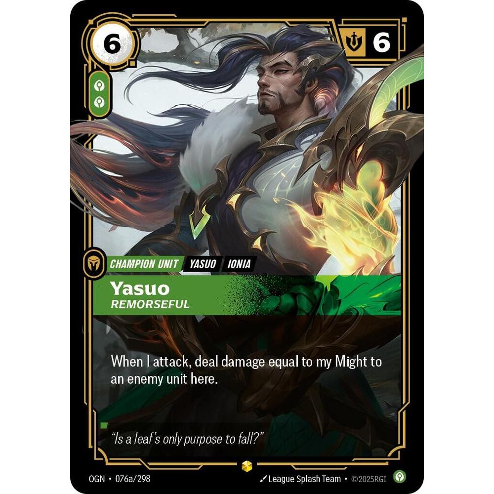 Yasuo, Remorseful (Alternate Art) - Origins (OGN)