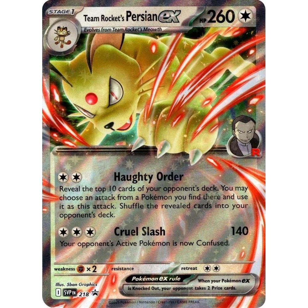 Team Rocket's Persian ex - 218 - SV: Scarlet & Violet Promo Cards (SVP)