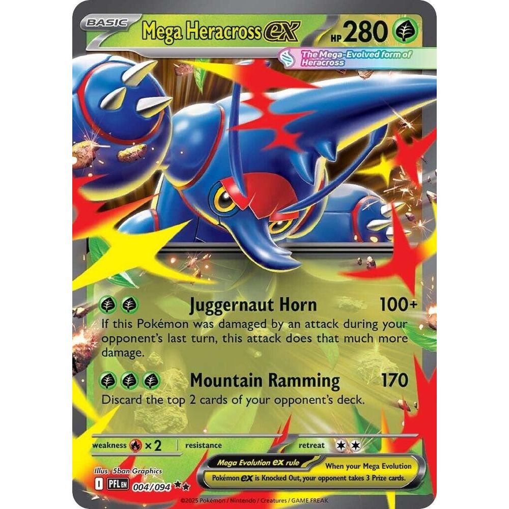 Mega Heracross ex - 004/094 - ME02: Phantasmal Flames (PFL)