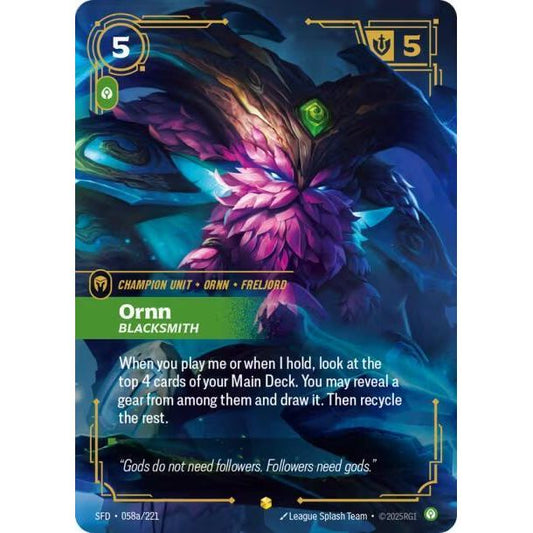 Ornn, Blacksmith (Alternate Art) - Spiritforged (SFD)