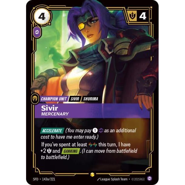 Sivir, Mercenary (Alternate Art) - Spiritforged (SFD)