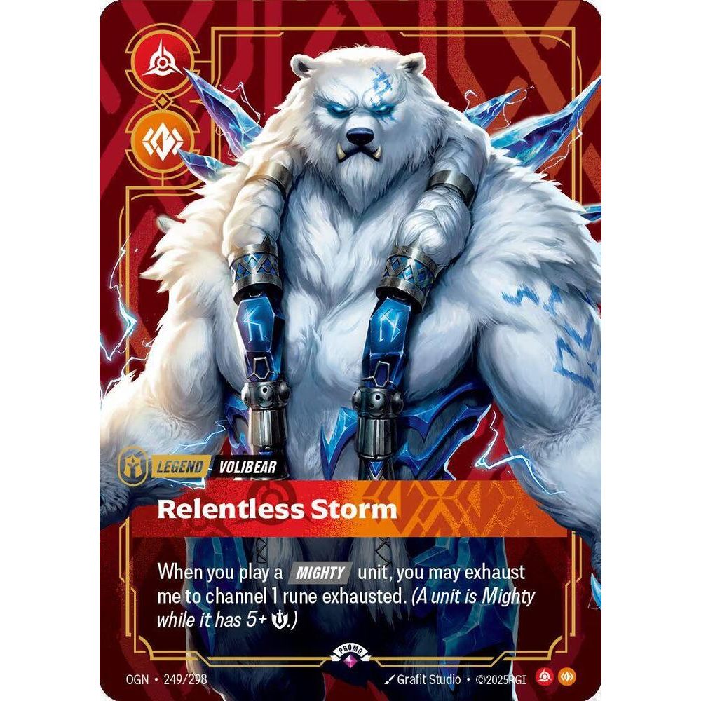 Volibear, Relentless Storm (Metal) (Best Of) - Riftbound Organized Play Promotional Cards (OPP)
