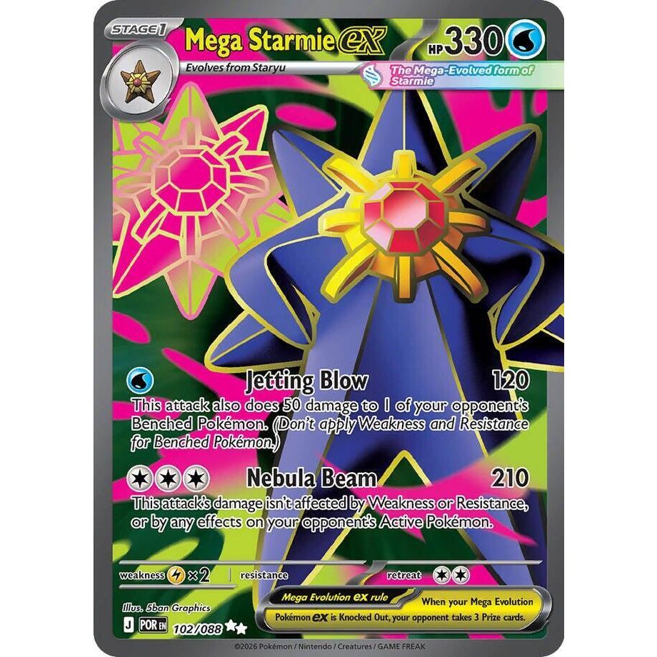 Mega Starmie ex - 102/088 - ME03: Perfect Order (POR)