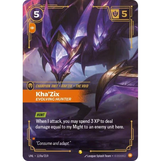 Kha'Zix, Evolving Hunter (Alternate Art) - Unleashed (UNL)
