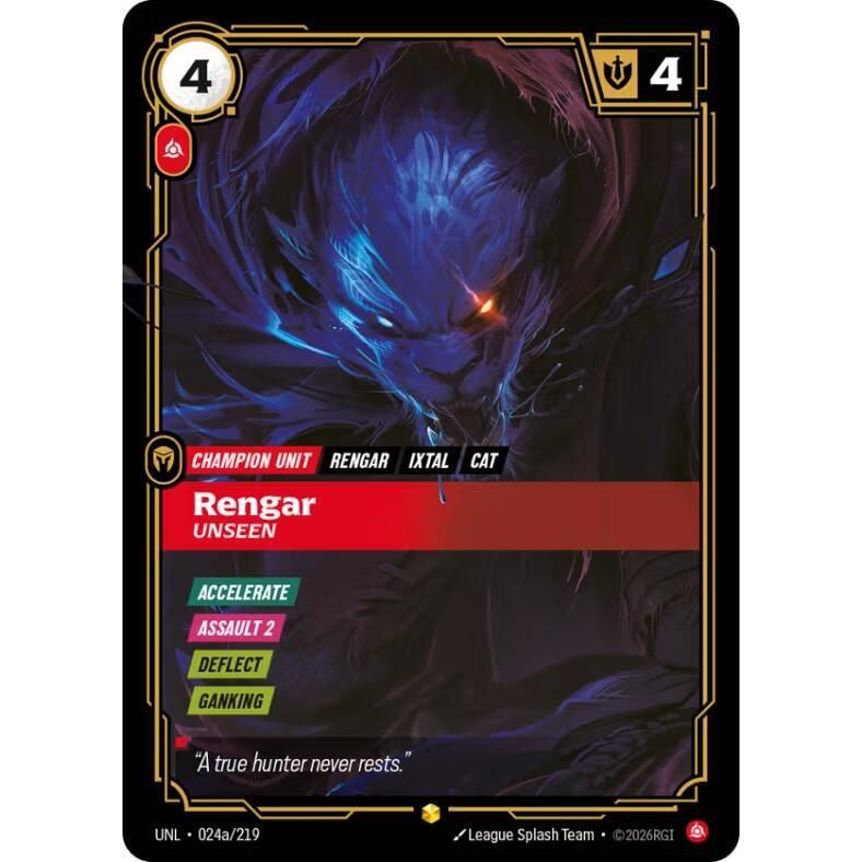 Rengar, Unseen (Alternate Art) - Unleashed (UNL)