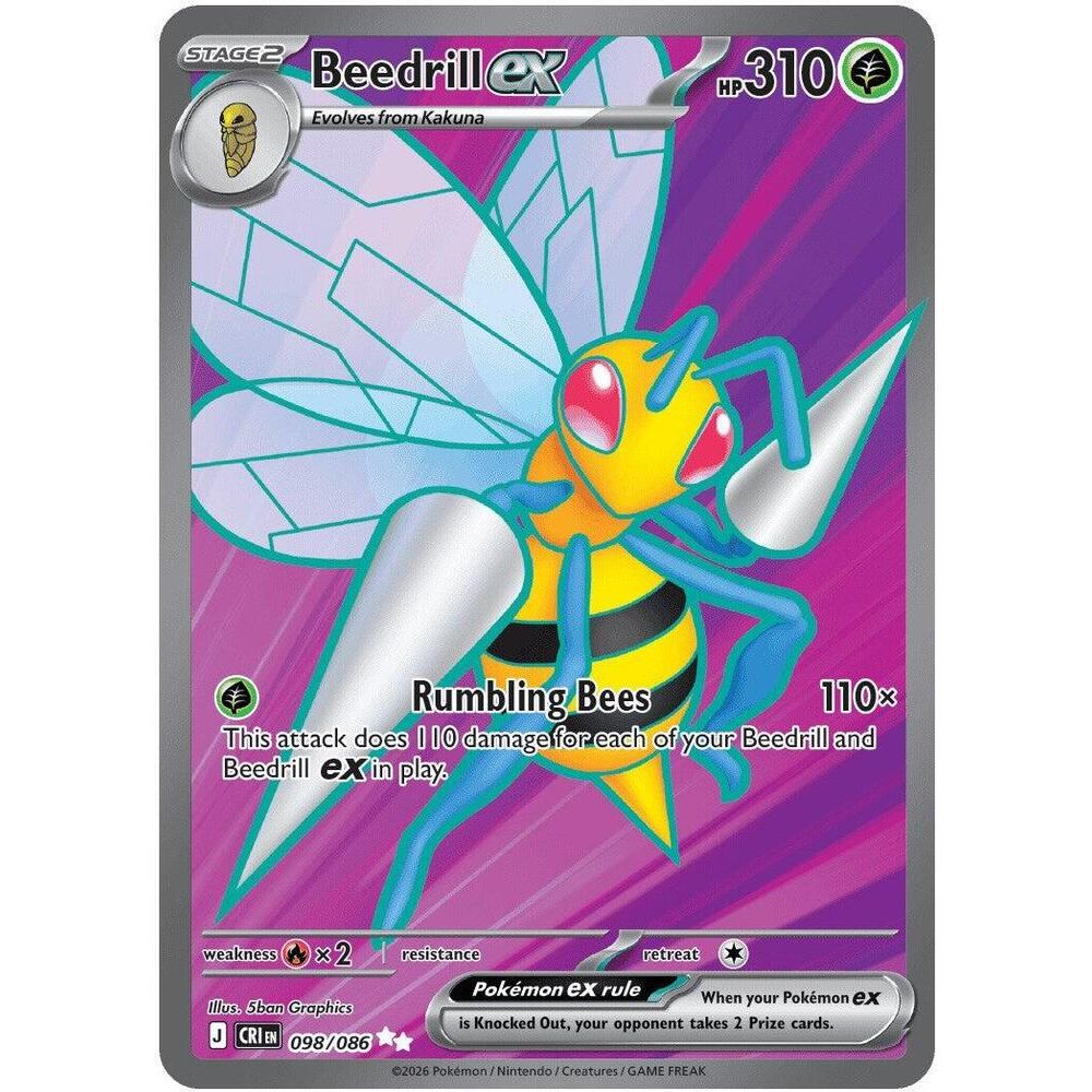 Beedrill ex - 098/086 - ME04: Chaos Rising (CRI)