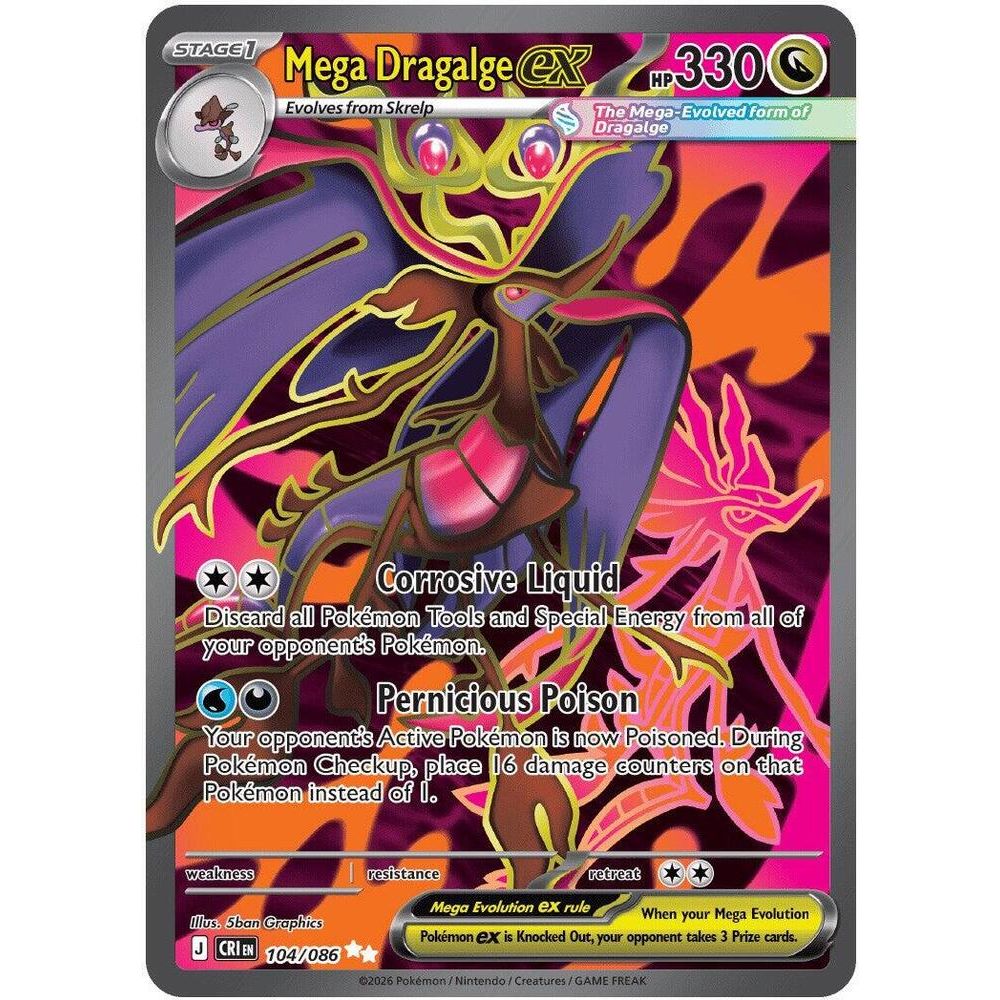 Mega Dragalge ex - 104/086 - ME04: Chaos Rising (CRI)