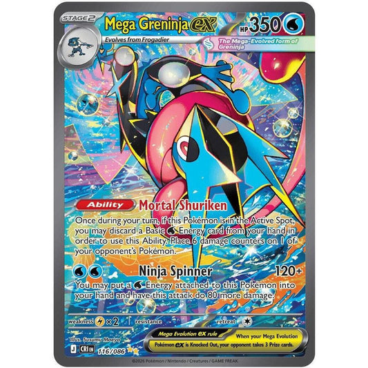 Mega Greninja ex - 116/086 - ME04: Chaos Rising (CRI)