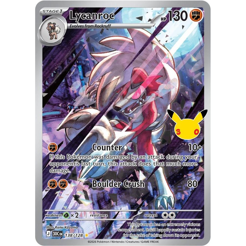 Lycanroc - 138/128 - ME: 30th Celebration (30C)