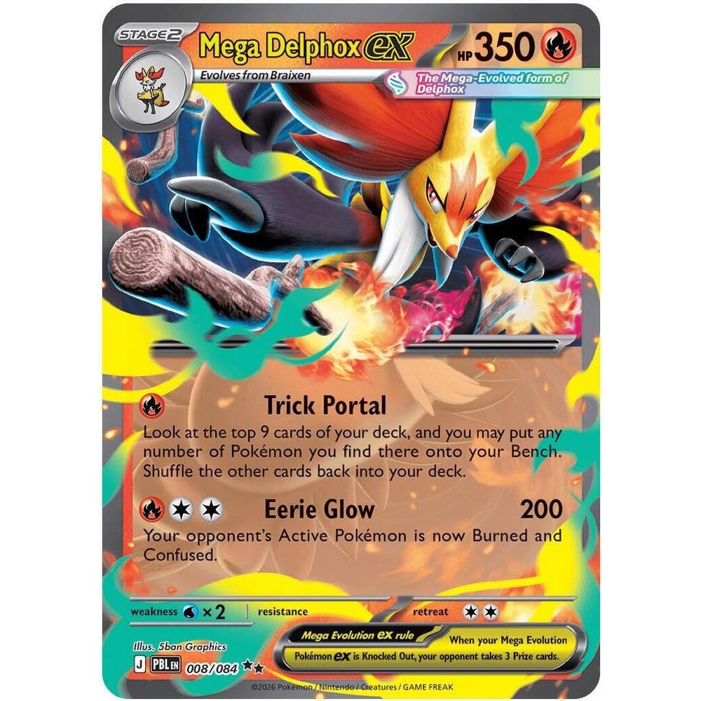 Mega Delphox ex - ME05: Pitch Black (PBL)