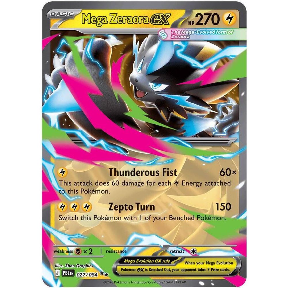 Mega Zeraora ex - 027/084 - ME05: Pitch Black (PBL)