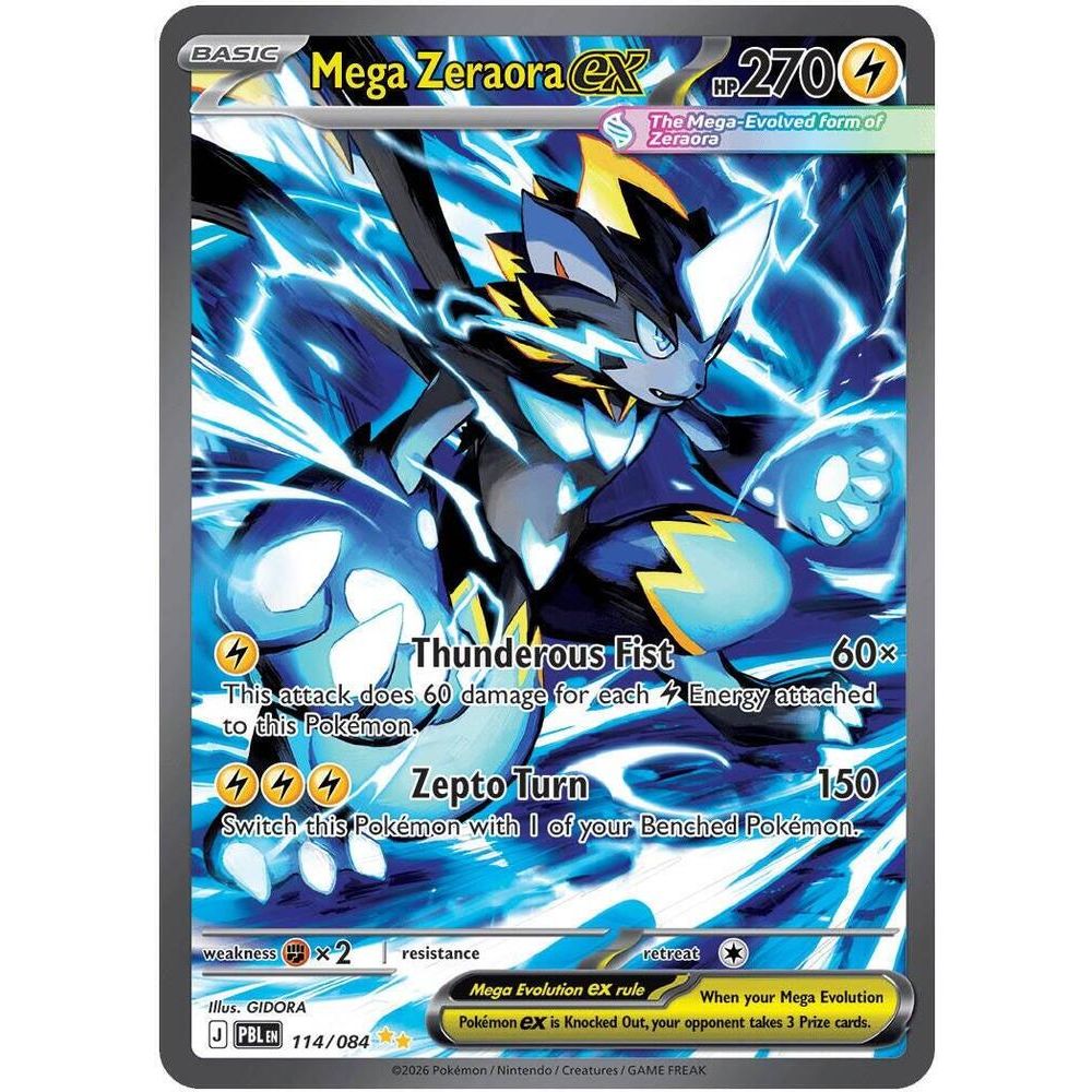 Mega Zeraora ex - 114/084 - ME05: Pitch Black (PBL)