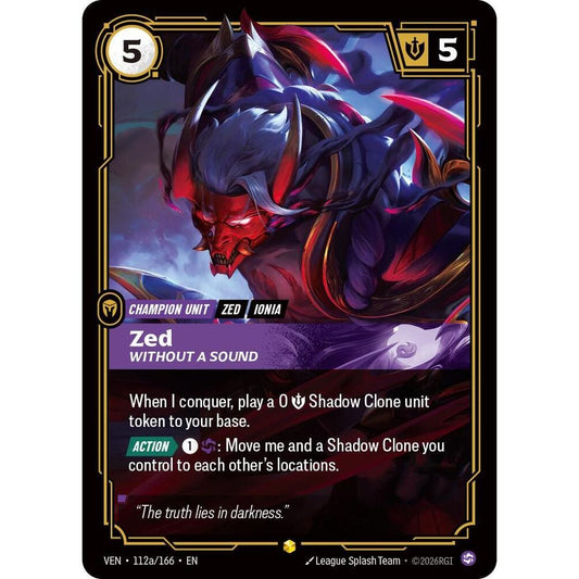 Zed, Without a Sound (Alternate Art) - Vendetta (VEN)