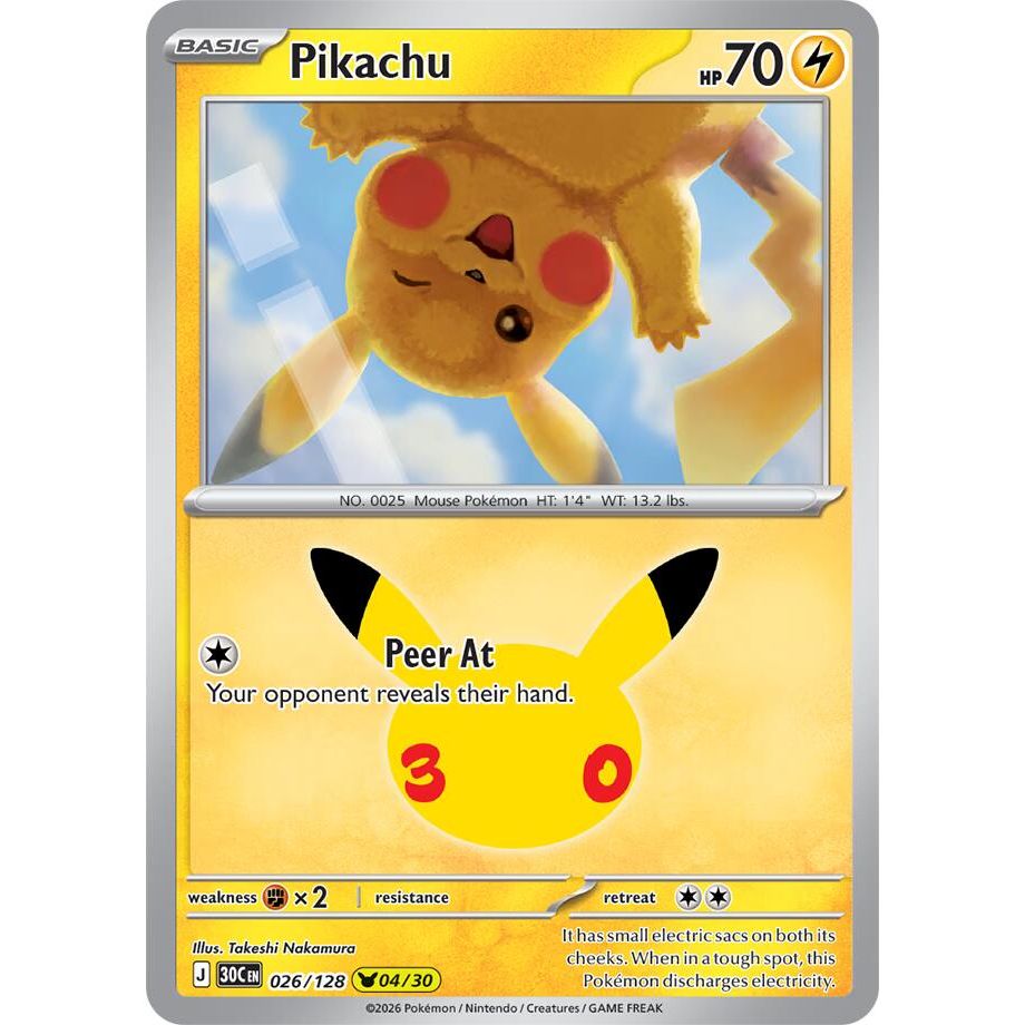 Pikachu - 026/128 - ME: 30th Celebration (30C)