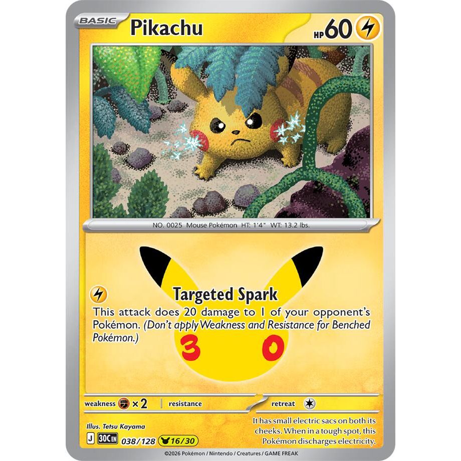 Pikachu - 038/128 - ME: 30th Celebration (30C)