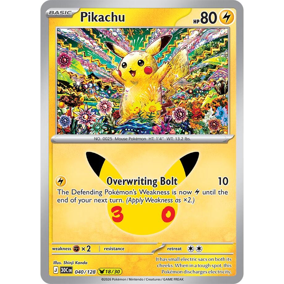 Pikachu - 040/128 - ME: 30th Celebration (30C)