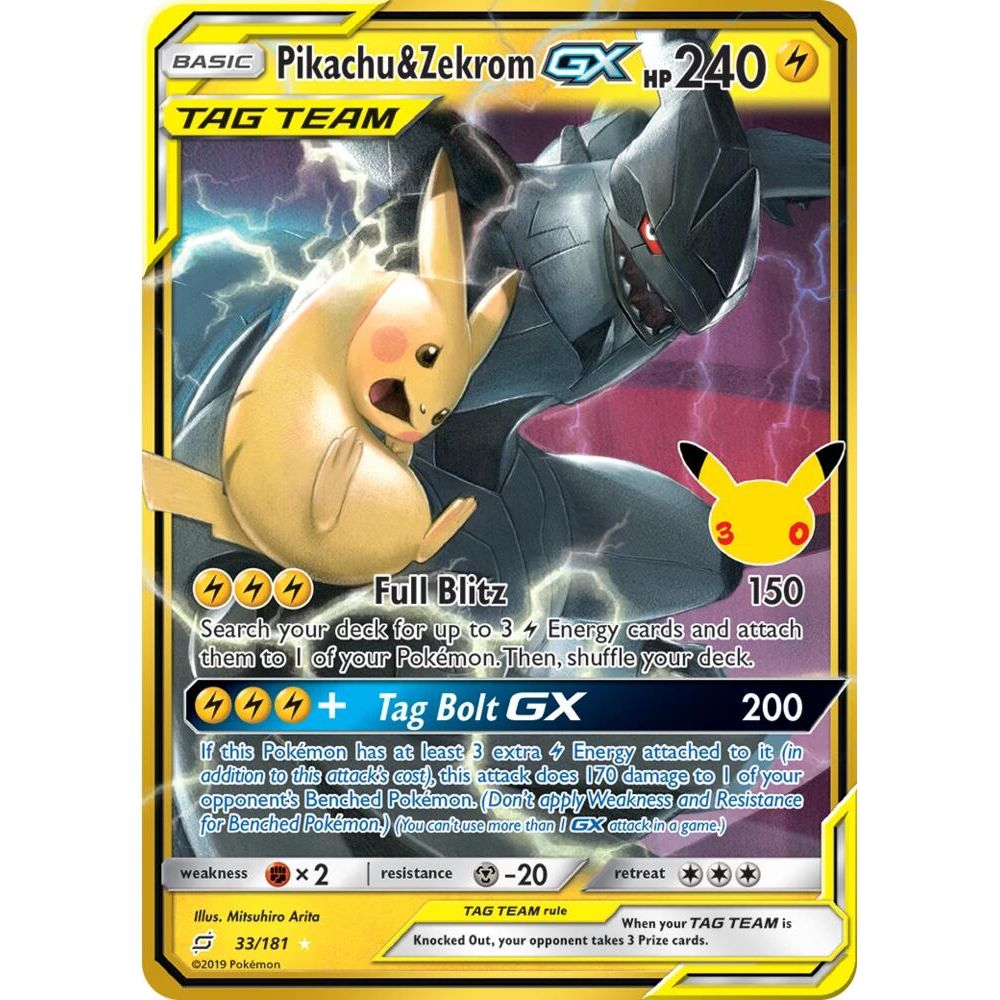 Pikachu & Zekrom GX - ME: 30th Celebration Classic Collection (30C)