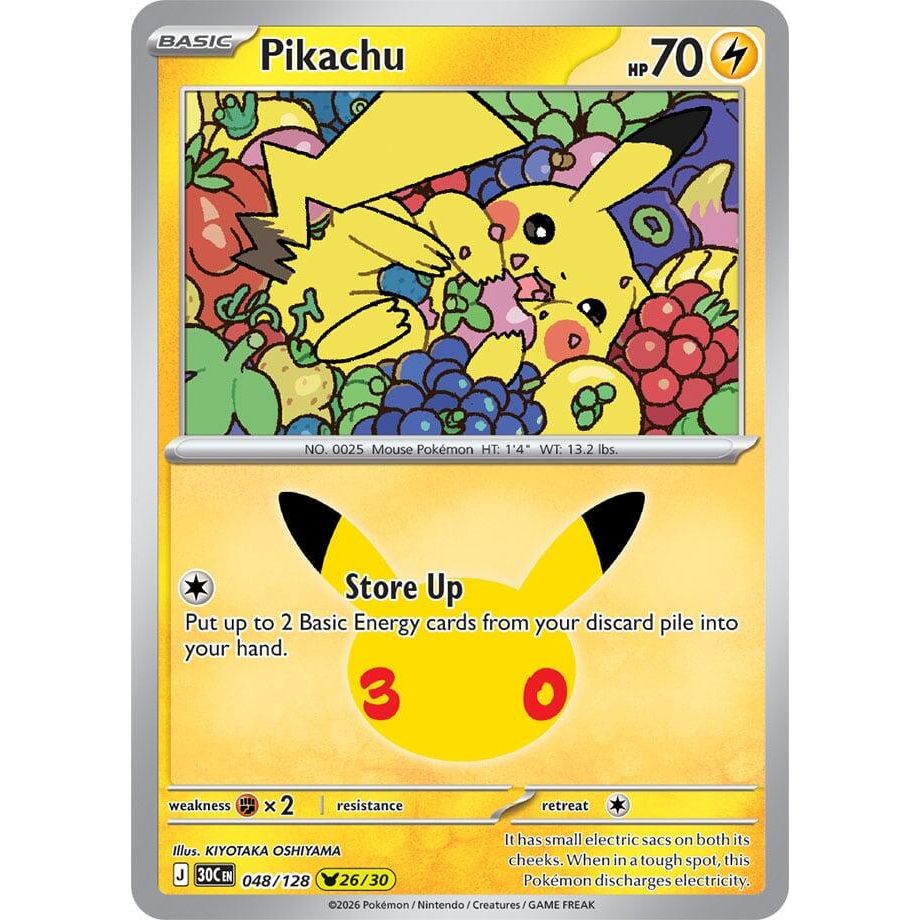 Pikachu - 048/128 - ME: 30th Celebration (30C)