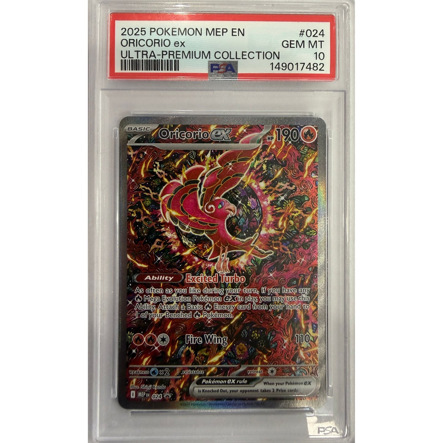 Oricorio ex - 024 - ME: Mega Evolution Promo (MEP) - PSA 10