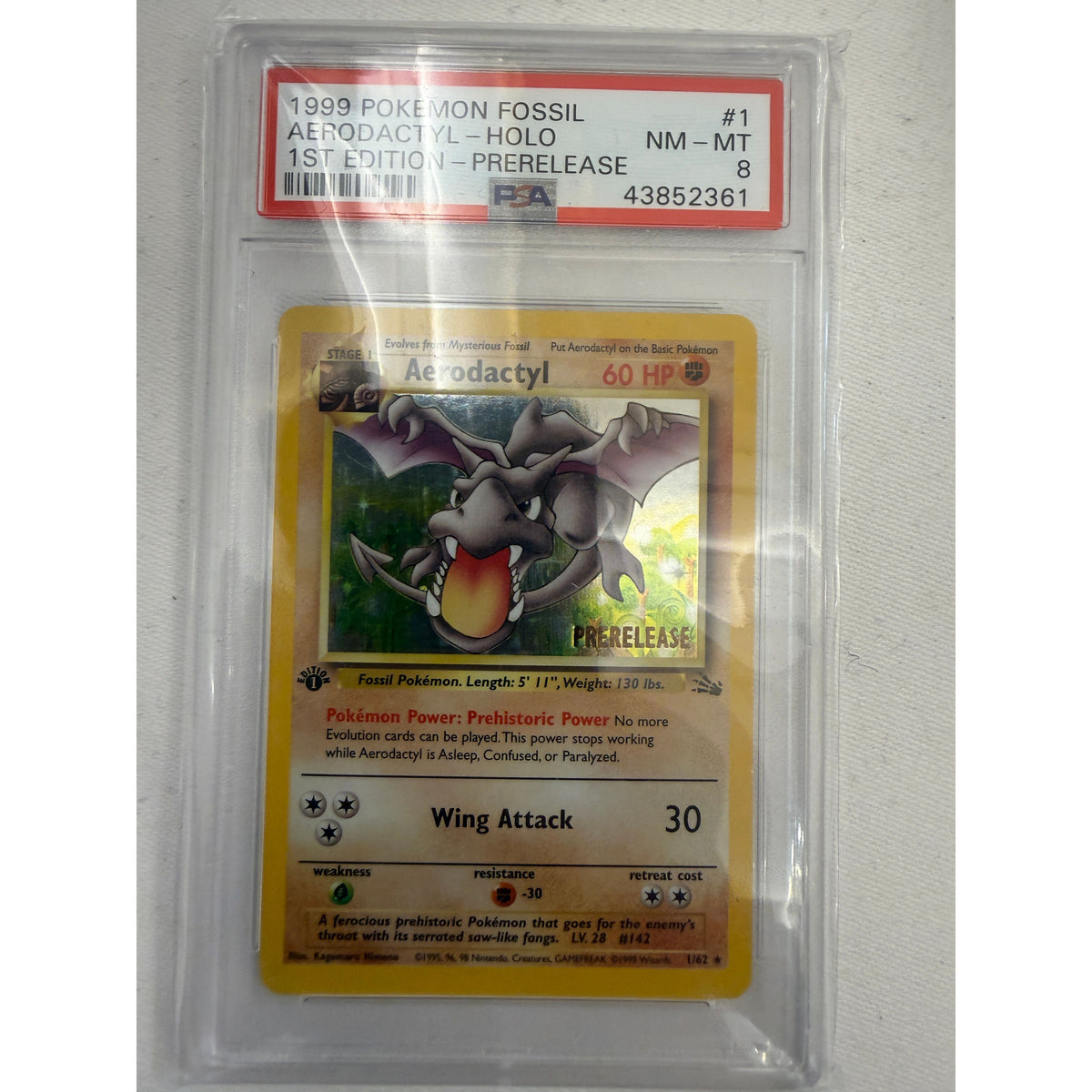Aerodactyl 1st Edition Prerelease 1 Prices - PSA 8