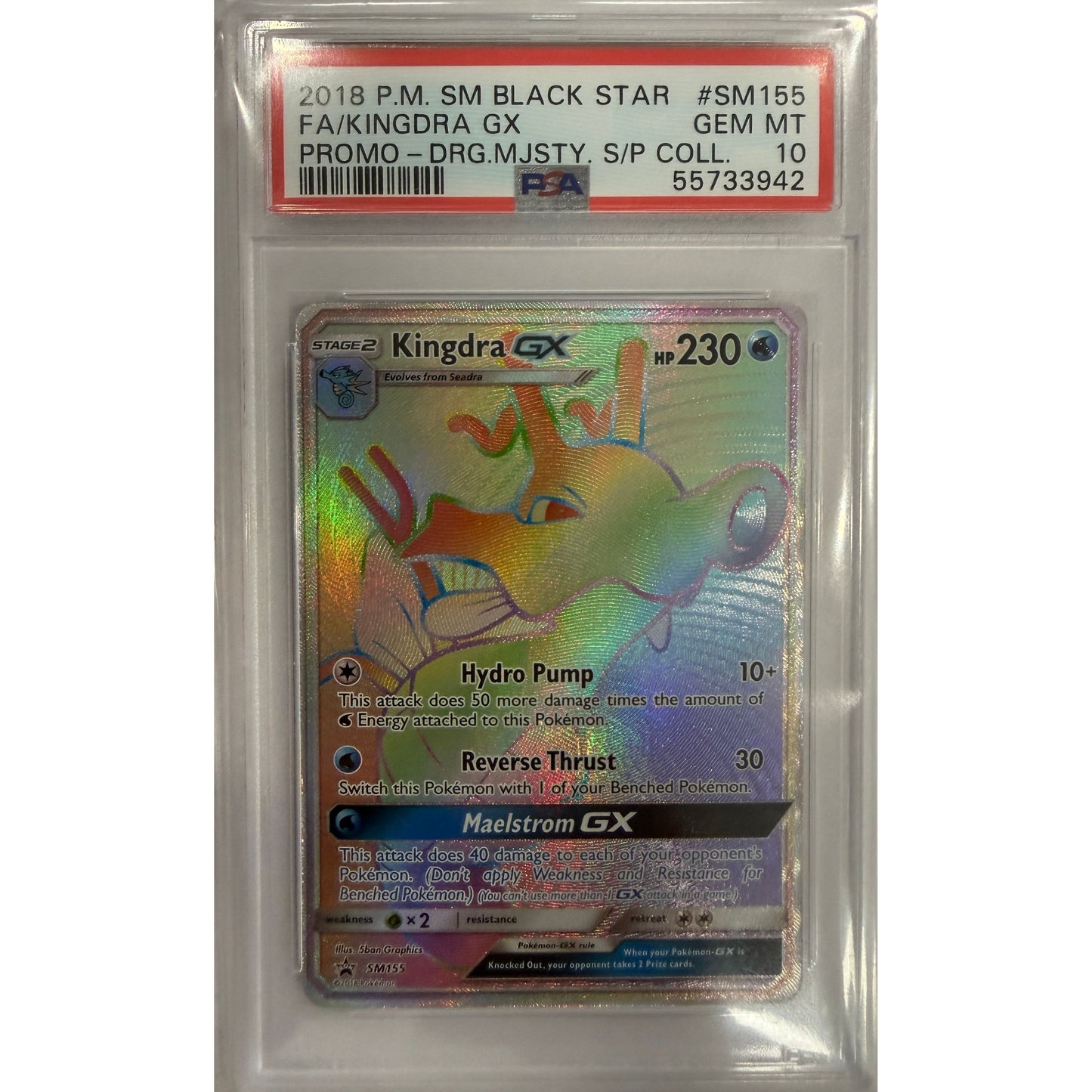 Kingdra GX - SM155 - SM Promos (SMP) - PSA 10