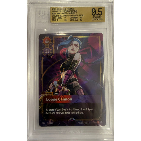 Jinx, Loose Cannon - Riftbound Organized Play Promotional Cards (OPP) - BGS 9,5