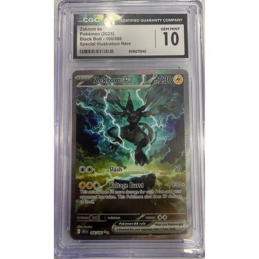 Zekrom ex - 166/086 - SV: Black Bolt (BLK) - PSA 10