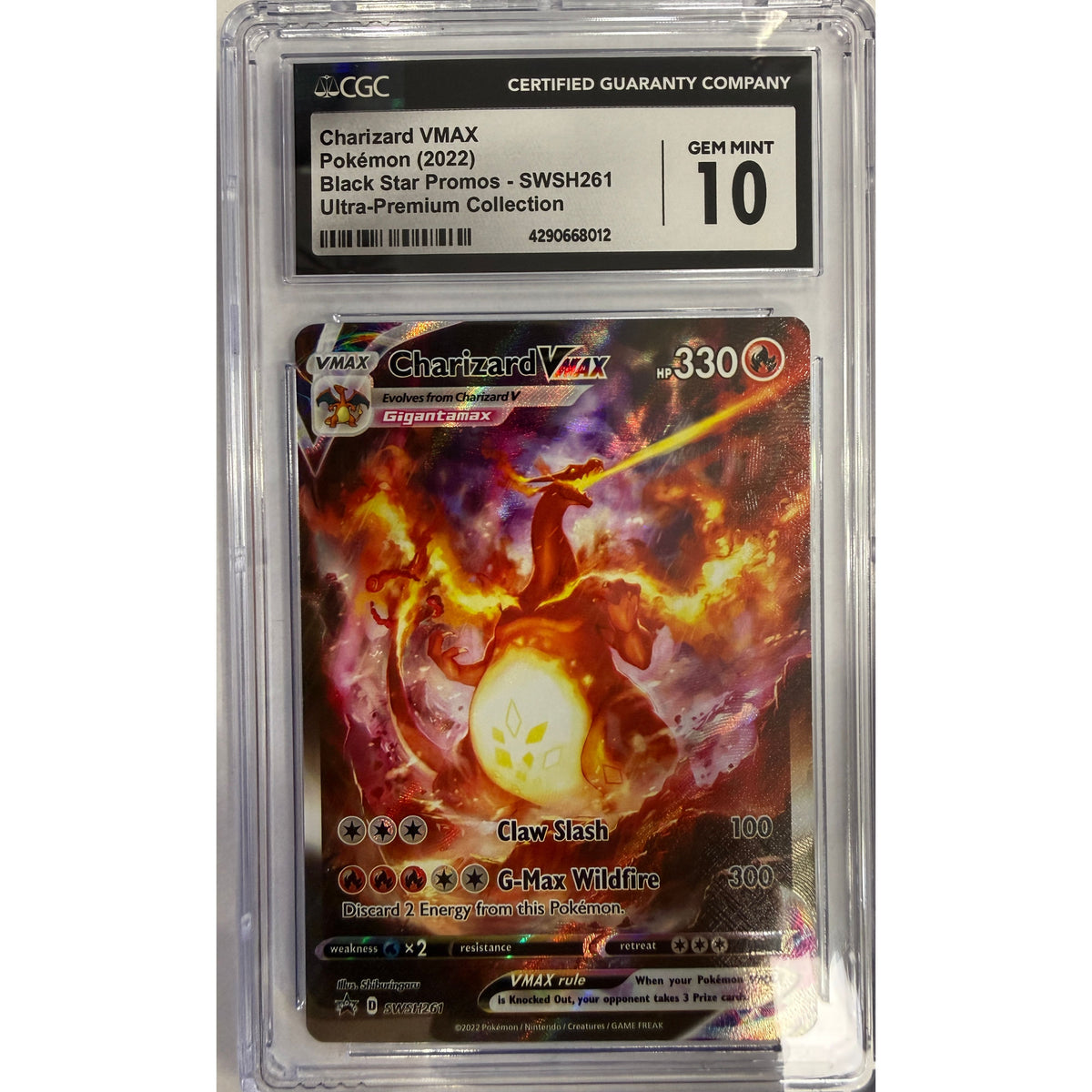 Charizard VMAX - SWSH261 - SWSH: Sword & Shield Promo Cards (SWSD) - CGC 10