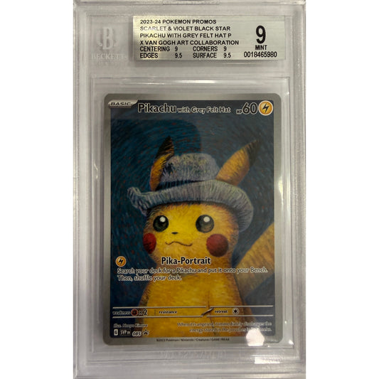 Pikachu with Grey Felt Hat - SV: Scarlet & Violet Promo Cards (SVP) - BGS 9