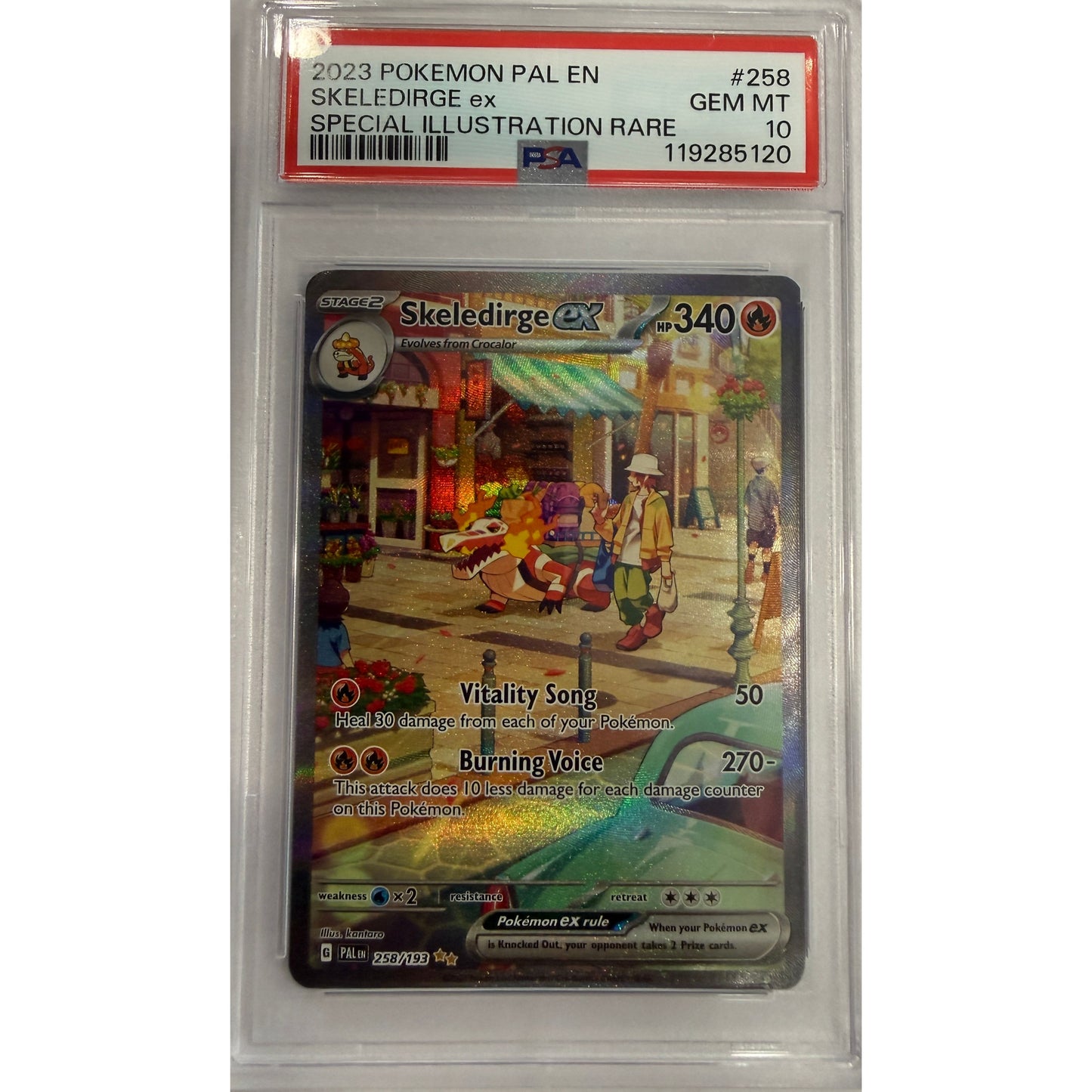 Skeledirge ex - 258/193 - SV02: Paldea Evolved (PAL) - PSA 10