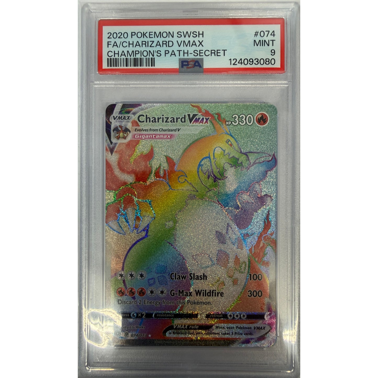 Charizard VMAX (Secret) - Champion's Path (CHP)- PSA9