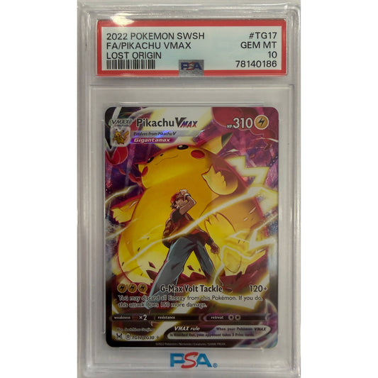 Pikachu VMAX - SWSH11: Lost Origin Trainer Gallery (SWSH11: TG) - PSA 10