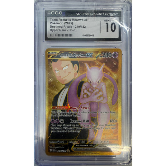 Team Rocket's Mewtwo ex - 240/182 - SV10: Destined Rivals (DRI) - CGC 10