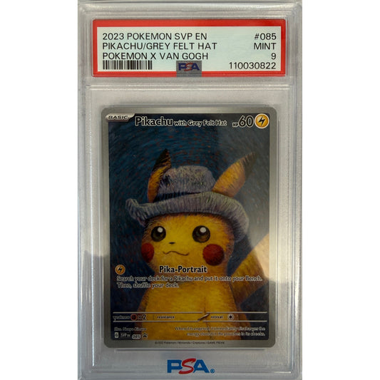 Pikachu with Grey Felt Hat - SV: Scarlet & Violet Promo Cards (SVP) - PSA9