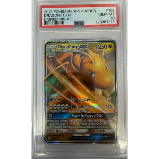 Dragonite GX - SM - Unified Minds (SM11) - PSA 10