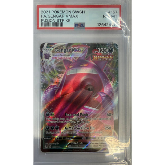 Gengar VMAX - SWSH08: Fusion Strike (SWSH08) - PSA 8