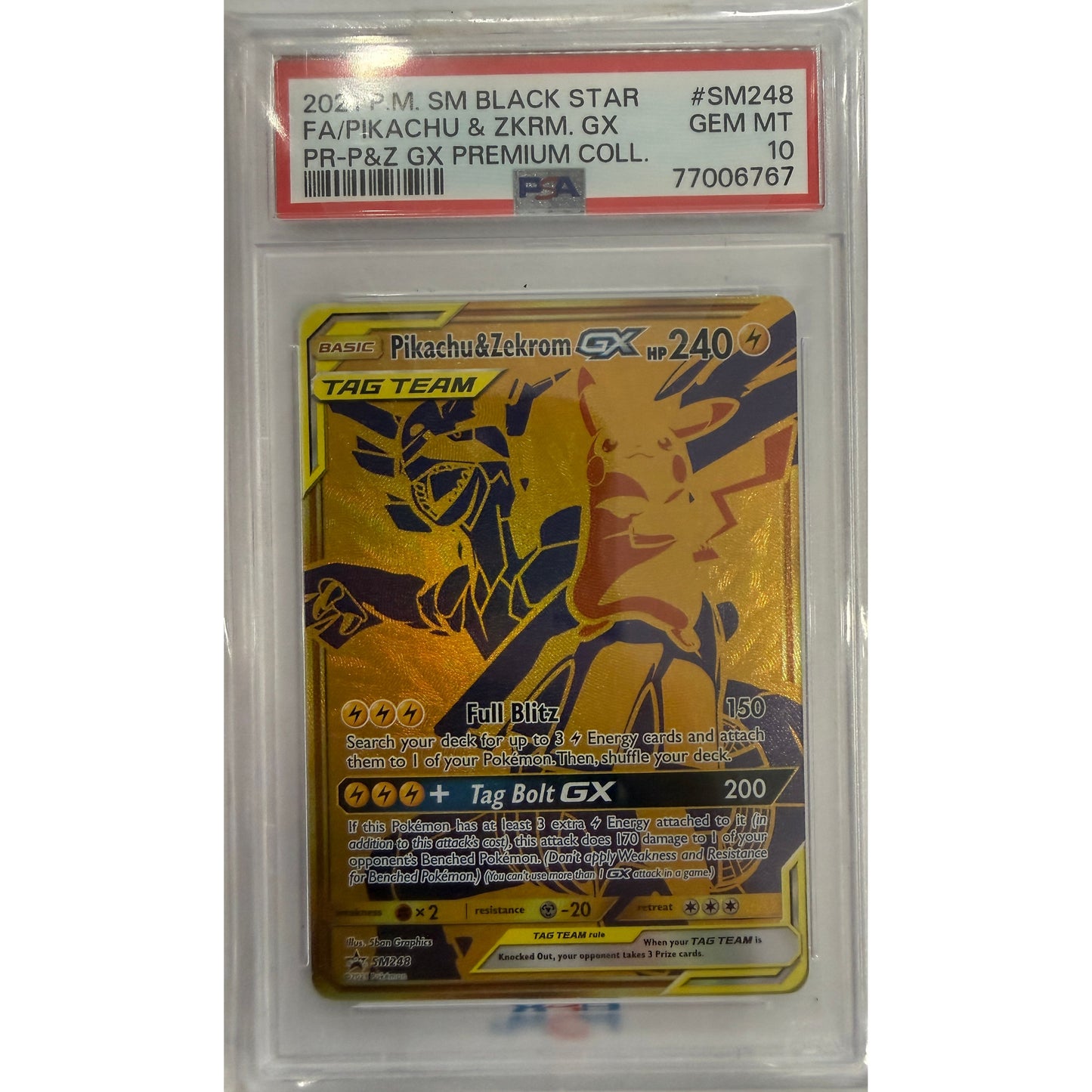 Pikachu & Zekrom GX - SM248 - SM Promos (SMP) - PSA 10