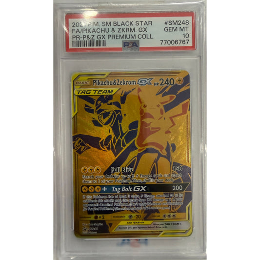 Pikachu & Zekrom GX - SM248 - SM Promos (SMP) - PSA 10