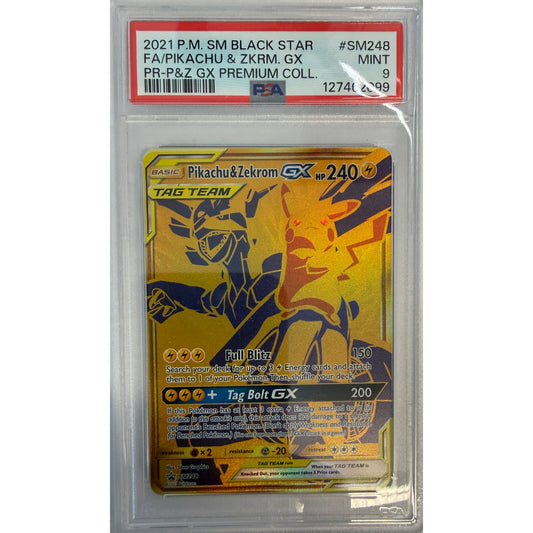 Pikachu & Zekrom GX - SM248 - SM Promos (SMP) - PSA 9