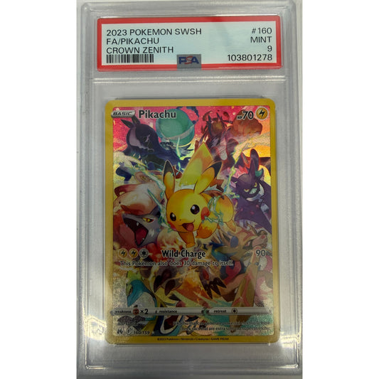 Pikachu (Secret) - Crown Zenith (CRZ) - PSA9
